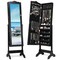 Costway Mirrored Jewelry Cabinet Mirror Organizer Storage Box Stand